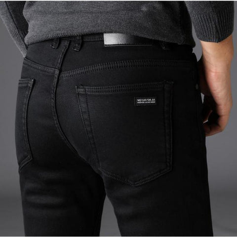 Image of Men Classic Jeans Jean Homme Pantalones Hombre Men Mannen Soft Black Biker Masculino Denim Overalls Mens Pants