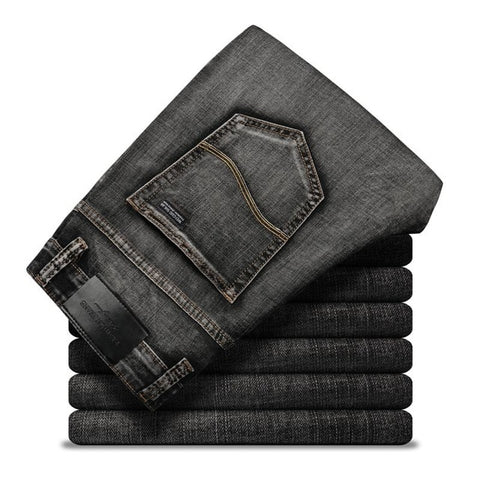 Image of Men Classic Jeans Jean Homme Pantalones Hombre Men Mannen Soft Black Biker Masculino Denim Overalls Mens Pants
